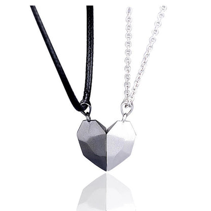 Love Heart Broken Magnetic Couples Necklace