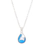 Blue Sun Water Drop Pendant Necklace For Women