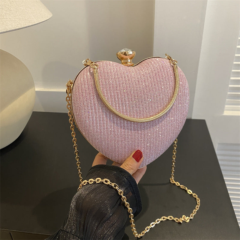 Heart-Shaped Evening Clutch Bag