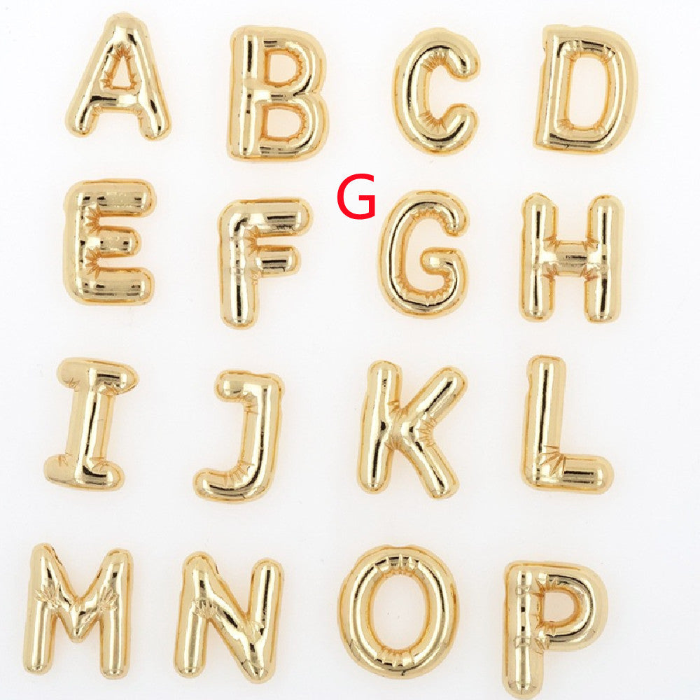 Glossy Letters Pendant Necklace