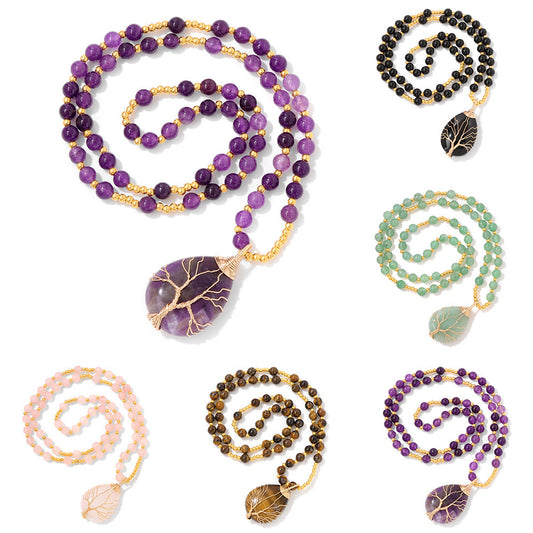 Unisex Crystal & Gemstone Pendant Necklaces