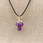 Winding Small Mushroom Natural Stone Necklaces