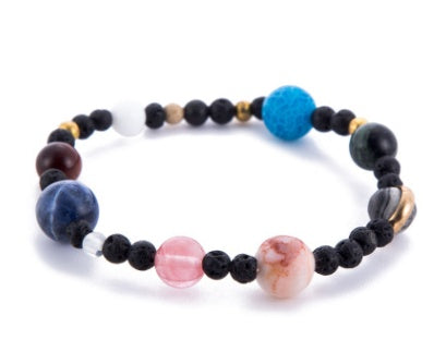 Universe Galaxy Eight Planets Beads Bracelet