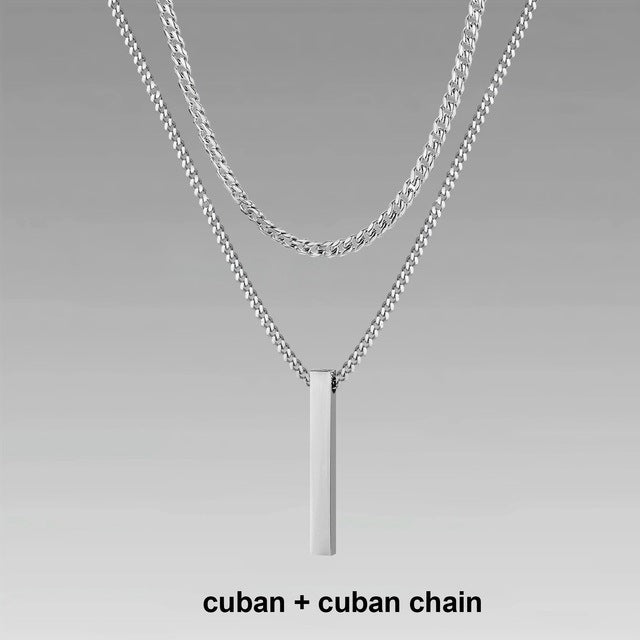 Men’s Layer Pillar Chain Necklace