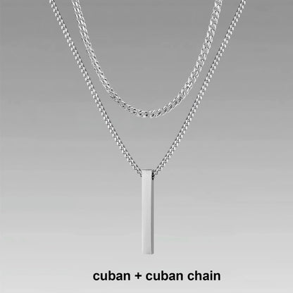 Men’s Layer Pillar Chain Necklace