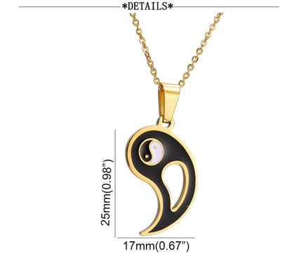 Yin & Yang Couples Necklace Set