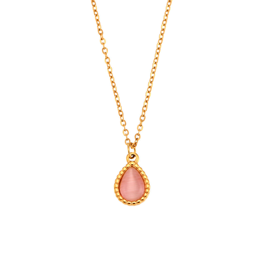 Minimalistic Water Drops Opal Earrings & Necklace