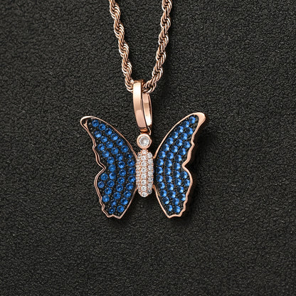 Butterfly Diamond Gold-Plated Necklace