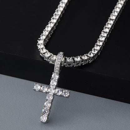 Diamond Cross Pendant Necklace
