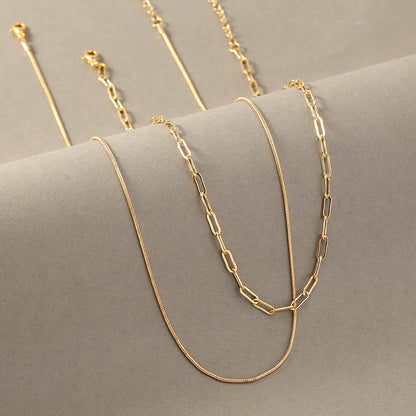 Gold Collarbone Multi-Layer Necklaces