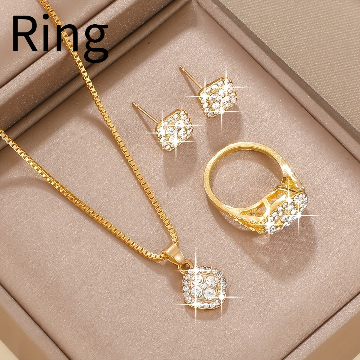 Luxury Diamond-Inspired Jewelry Set