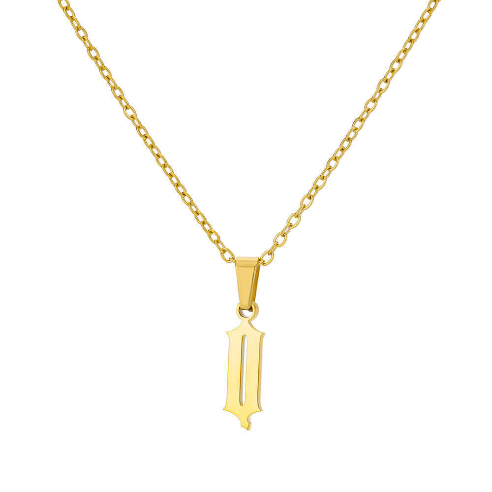 Funky A-Z Letter Pendant Necklace
