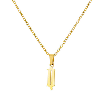 Funky A-Z Letter Pendant Necklace