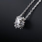 Cylinder Zircon Necklace with Rhinestones