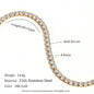 Stainless Steel Zircon Bracelet & Necklace Set