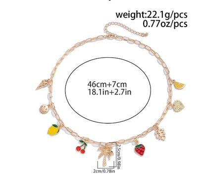 Ocean Wind Love Heart Pendant Chain Necklace