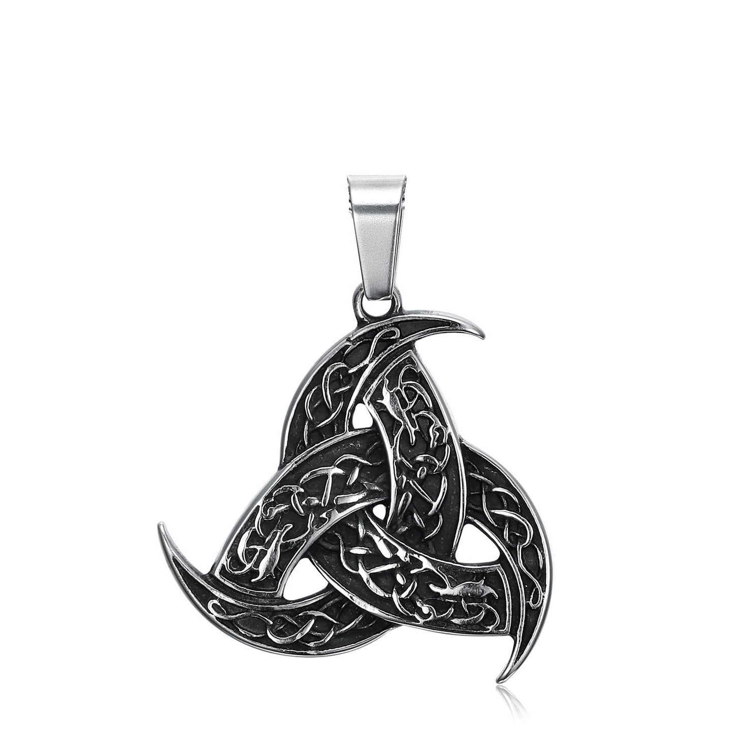 Norse Viking Odin Horn & Dragon Pendant Necklace