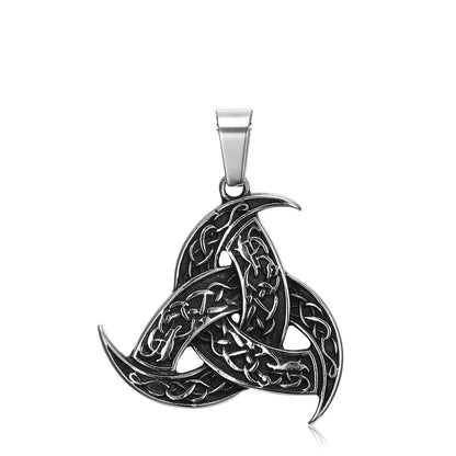 Norse Viking Odin Horn & Dragon Pendant Necklace