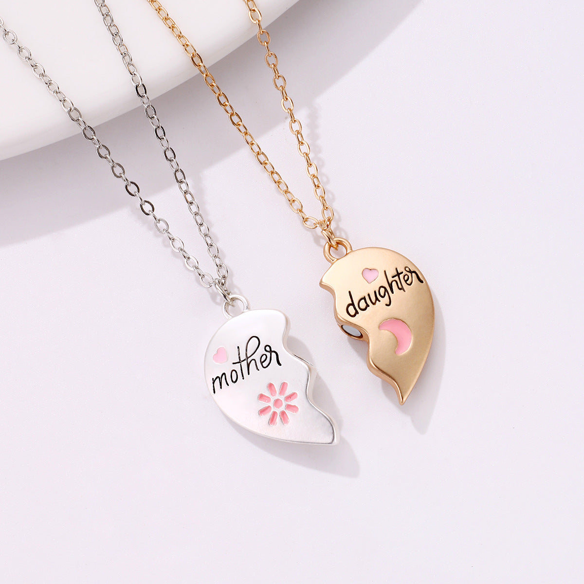 Mother Daughter Necklace Set 2 Pcs