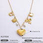 Stainless Steel Sun Shell Pendant Necklace Bracelet Set
