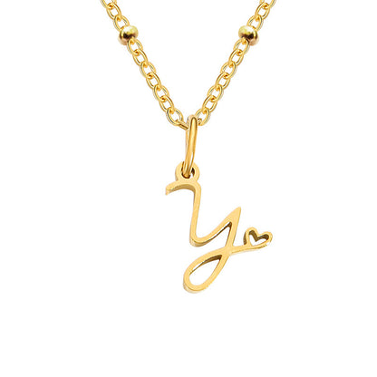 A-Z Personalized 26 Letter Pendant Necklace