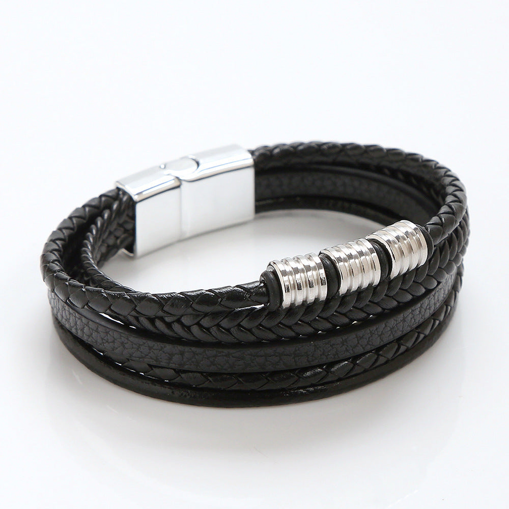 Men’s Woven Leather Bracelet
