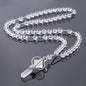 Natural Stone Crystal Column Pendant Necklace