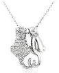 Lovers Cats Pendant Necklace