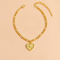 Gold Initial Letter Anklet for Women