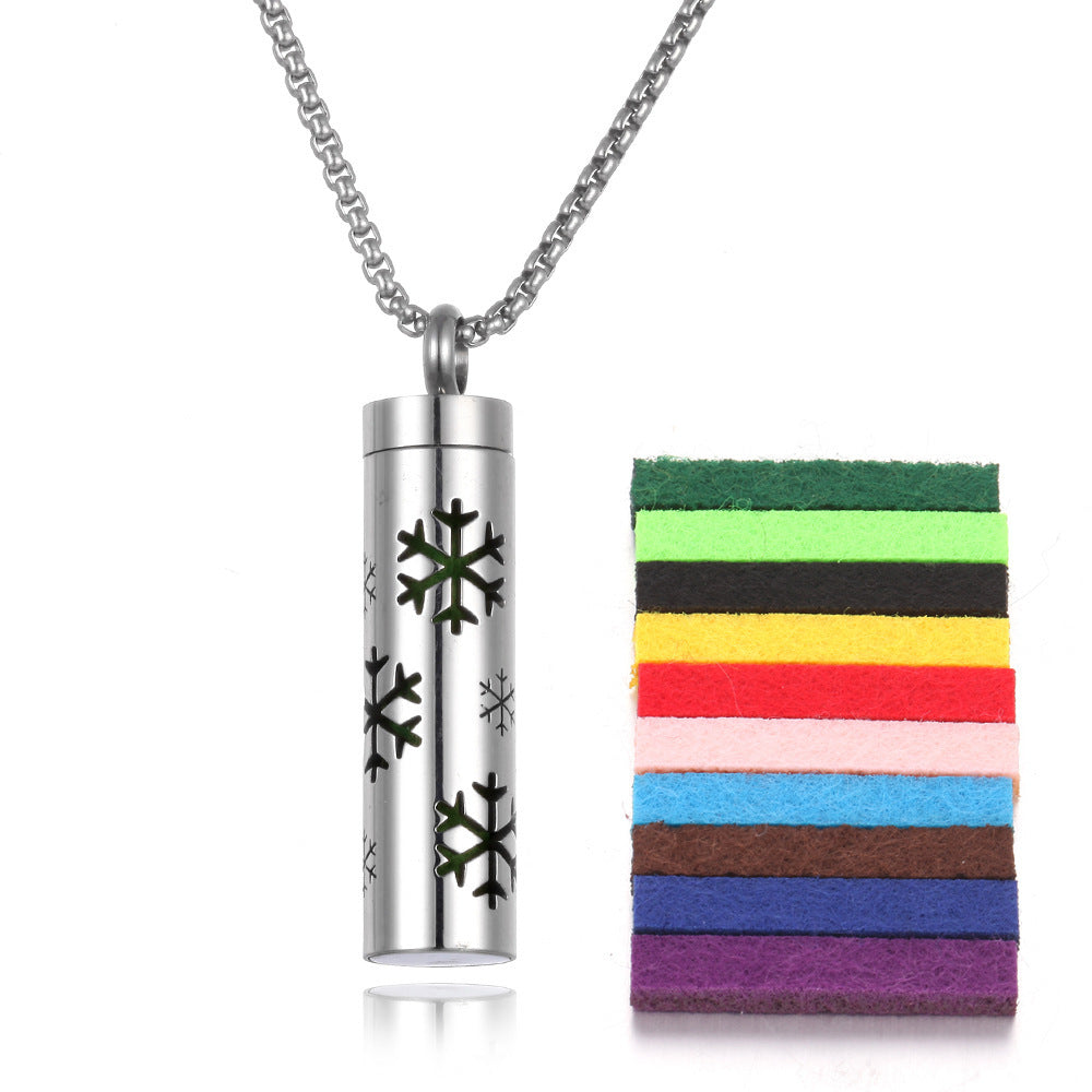 Aromatherapy Pendant Necklace with 10 Cotton Pads