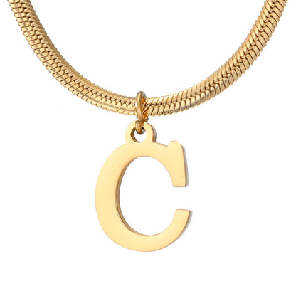 Minimalist A-Z Letter Pendant Necklace