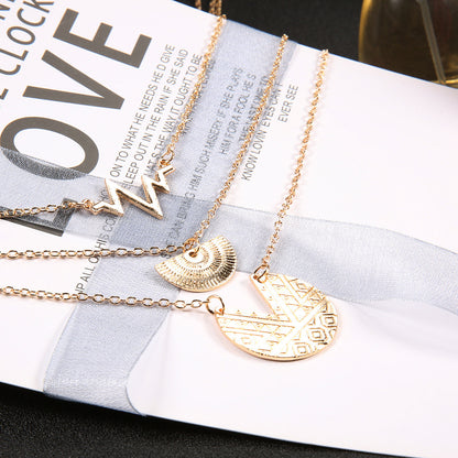 Boho Geometric Multi-Layer Necklace