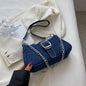 Denim Shoulder Bags, Black, Blue & Dark Blue