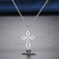 Retro Hollow Cross Gothic Necklace