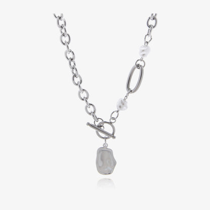 Irregular Geometric Spliced Necklace
