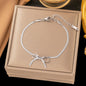 Bowknot Snake Chain Necklace, Bracelet, Earring Set