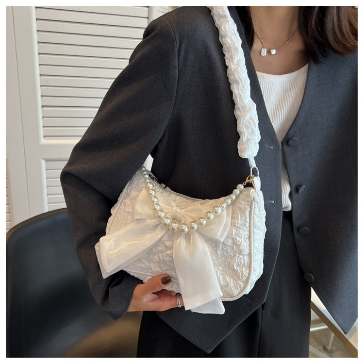 Pearl Bow Underarm Bag