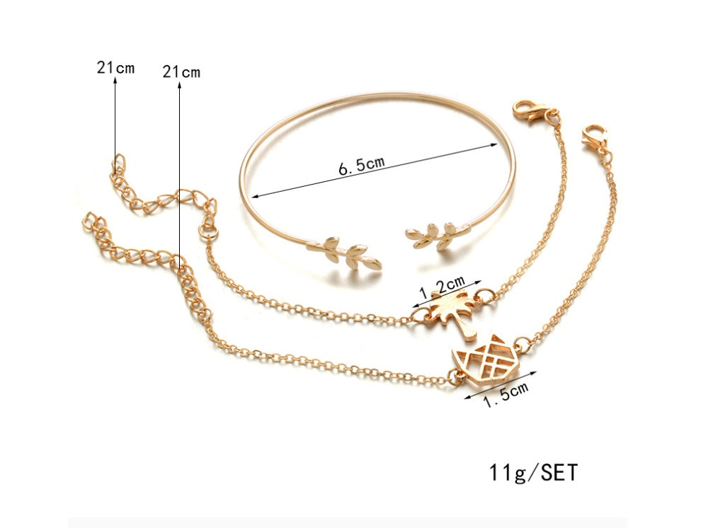 Crystal Wedding Bracelet Sets 4Pcs