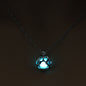 Dog Paw Hollow Luminous Necklace