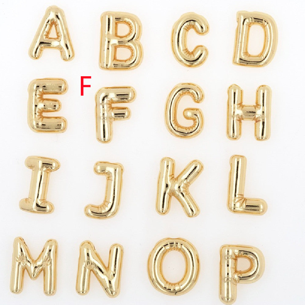 Glossy Letters Pendant Necklace