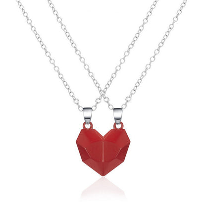 Love Heart Broken Magnetic Couples Necklace