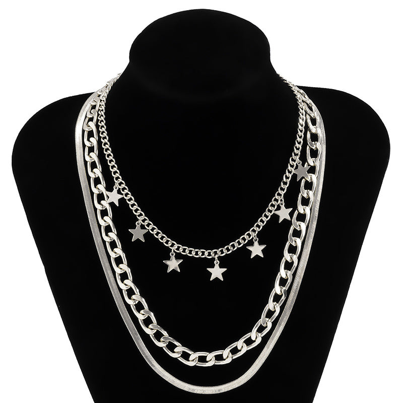Multilayer Star Choker Necklace