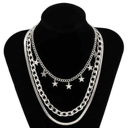 Multilayer Star Choker Necklace