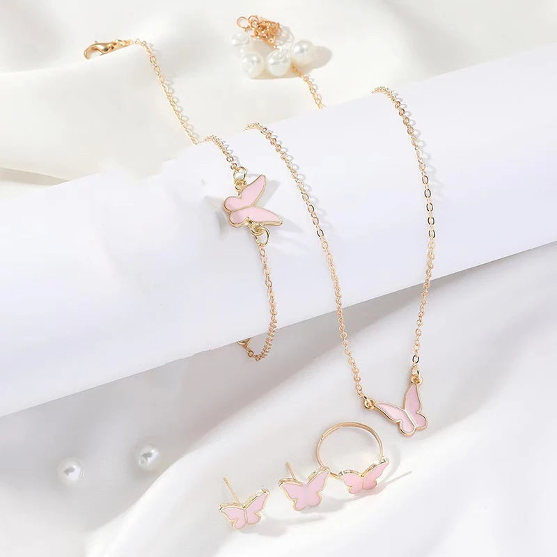 Butterfly Jewellery Set 5Pcs