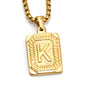 A-Z Alphabet Titanium Steel Letter Pendant Necklace