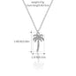Rhinestone Gemstone Coconut Tree Pendant Necklace