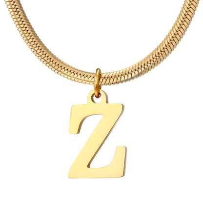 Minimalist A-Z Letter Pendant Necklace