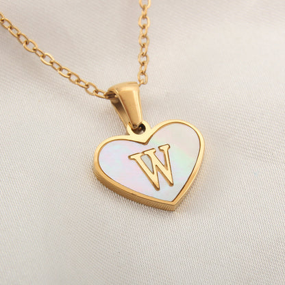 26 Letter Heart-Shaped Necklace