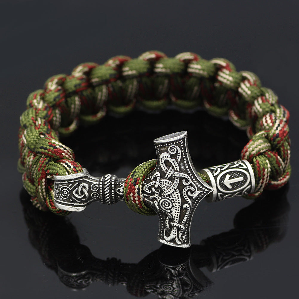 Vintage Thor’s Hammer Braided Bracelet