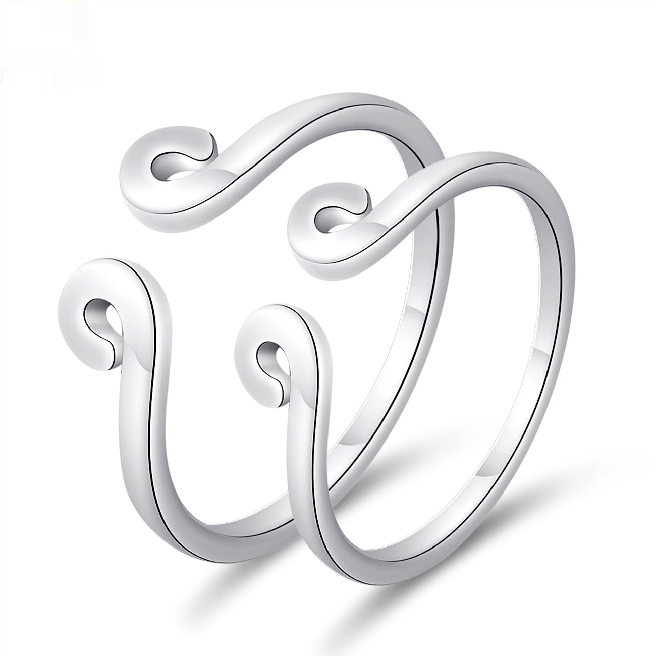 Moissanite Engagement Couple Rings